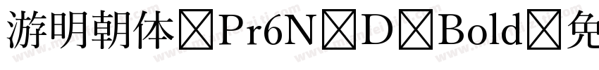 游明朝体 Pr6N D Bold字体转换